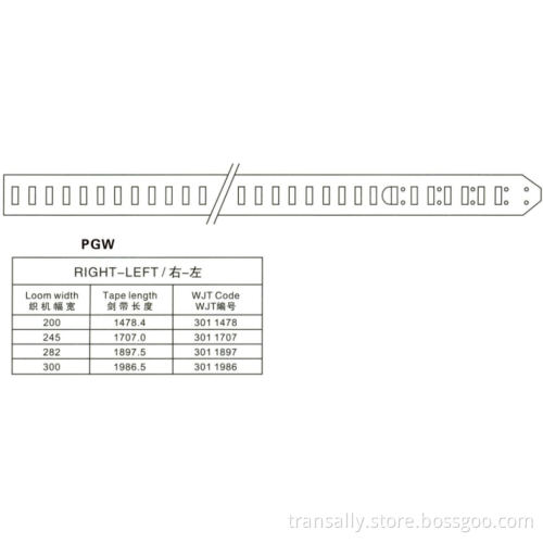 Rapier Loom Tapes for Pgw